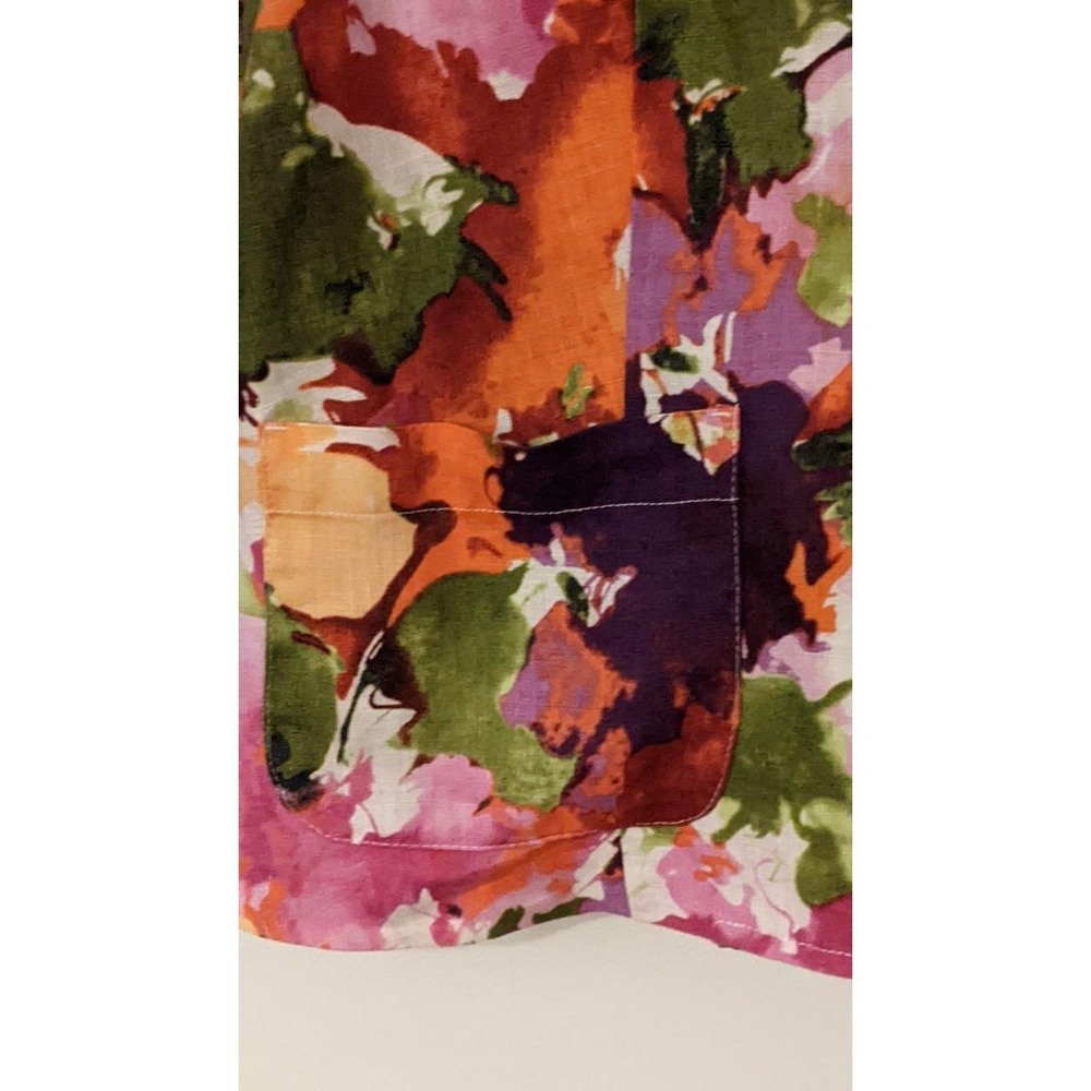 Speigel Linen Jacket Floral Size 6 - Picture 3 of 8